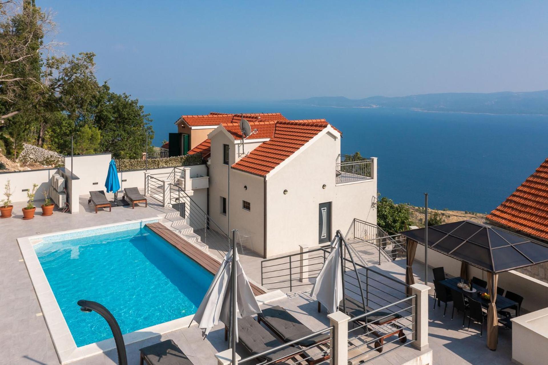 Xxl Villa Vista - Heated Pool Lokva Rogoznica Bagian luar foto