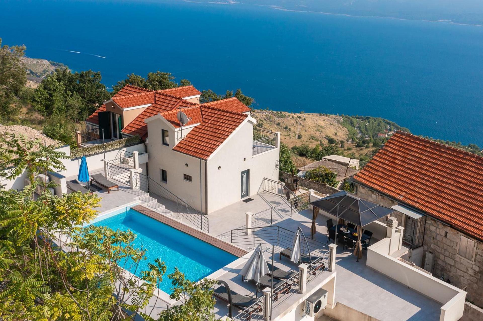 Xxl Villa Vista - Heated Pool Lokva Rogoznica Bagian luar foto