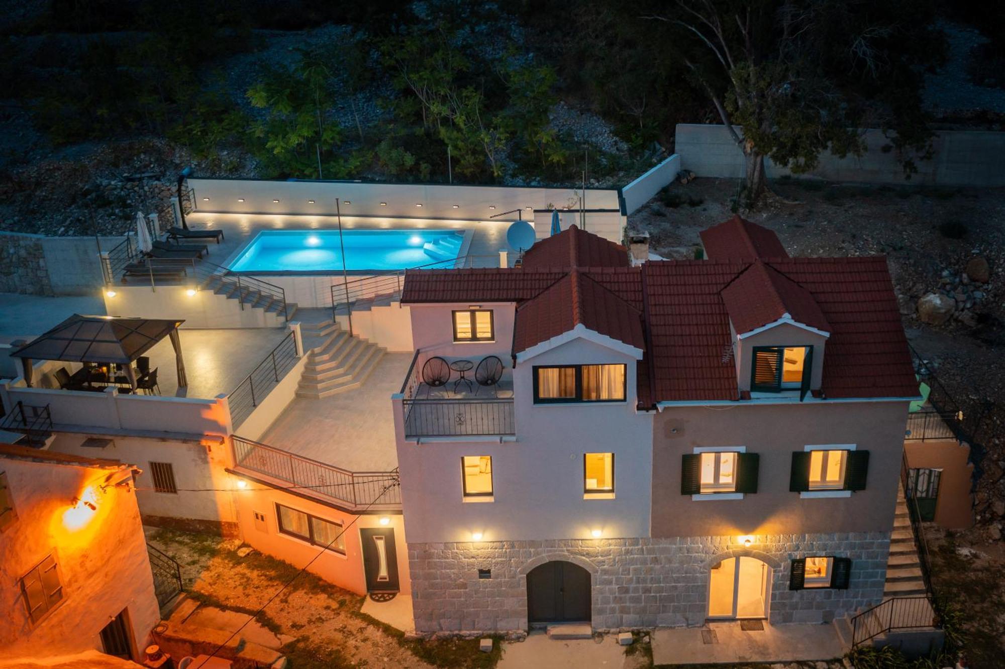 Xxl Villa Vista - Heated Pool Lokva Rogoznica Bagian luar foto