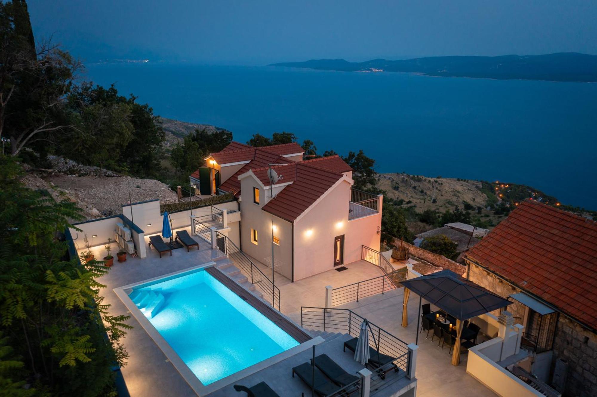 Xxl Villa Vista - Heated Pool Lokva Rogoznica Bagian luar foto